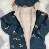 Vielseitige Kinder-Softshelljacke mit Schildkröten-Motiv | Perfekt für Kita & Spielplatz | Ganzjährig tragbar