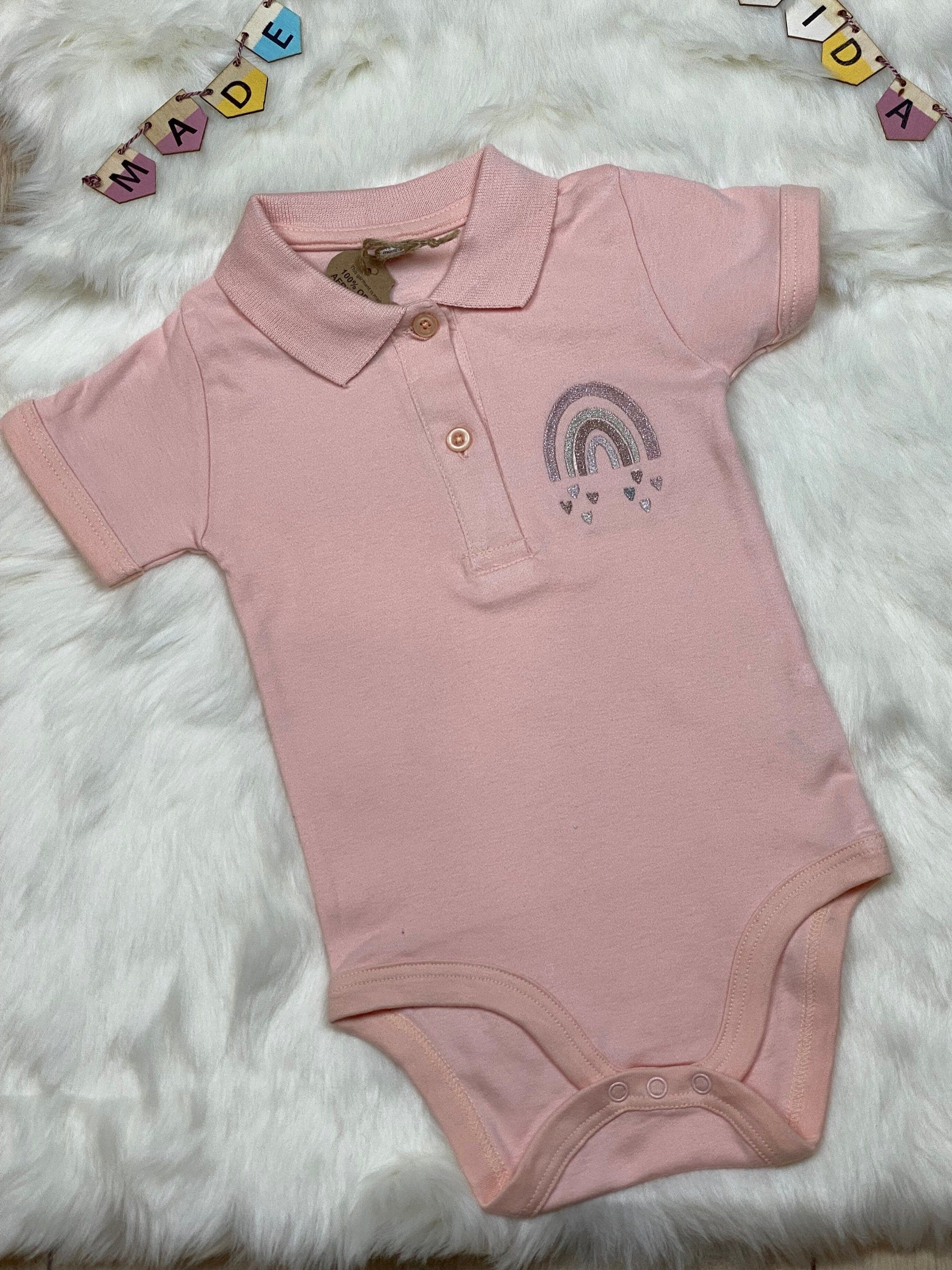 Baby Body bestickt, Baby Body personalisiert, Geschenk zur Geburt Mädchen, Baby Body Mädchen
