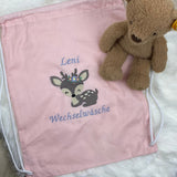 Kita Beutel mit Namen, Kita Tasche Mädchen, Wechselkleidung, Kindergarten Tasche mit Namen, Stoffbeutel personalisiert