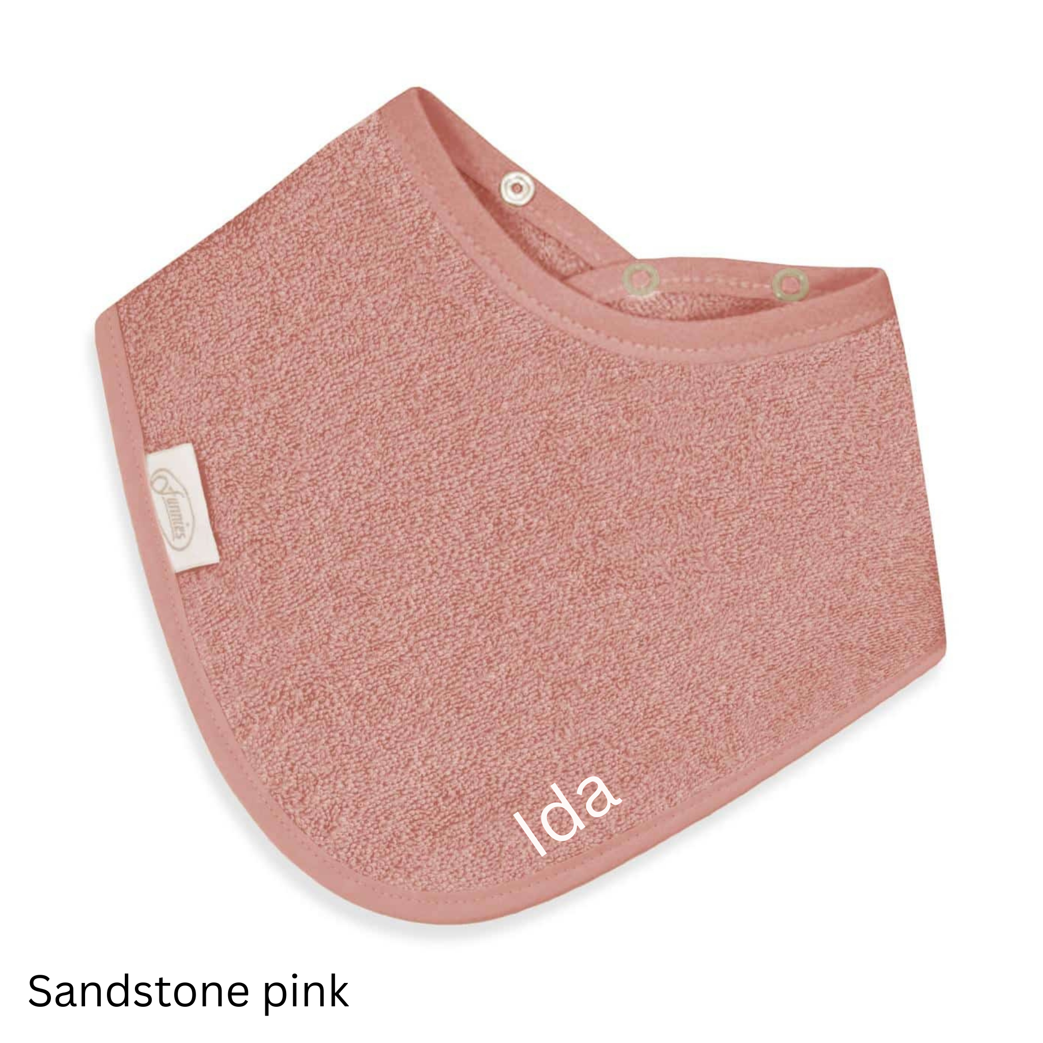 Frottee Halstuch Sandstone Pink, bestickt mit Namen
