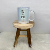 Perlmutt-Kaffeebecher "Du & Ich = Wir" - Das perfekte Geschenk für Verliebte