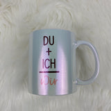 Perlmutt-Kaffeebecher "Du & Ich = Wir" - Das perfekte Geschenk für Verliebte