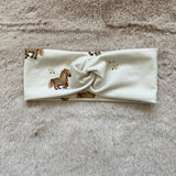 Knoten-Stirnband mit Ponys aus Jersey