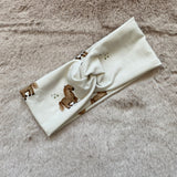 Knoten-Stirnband mit Ponys aus Jersey