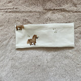 Knoten-Stirnband mit Ponys aus Jersey