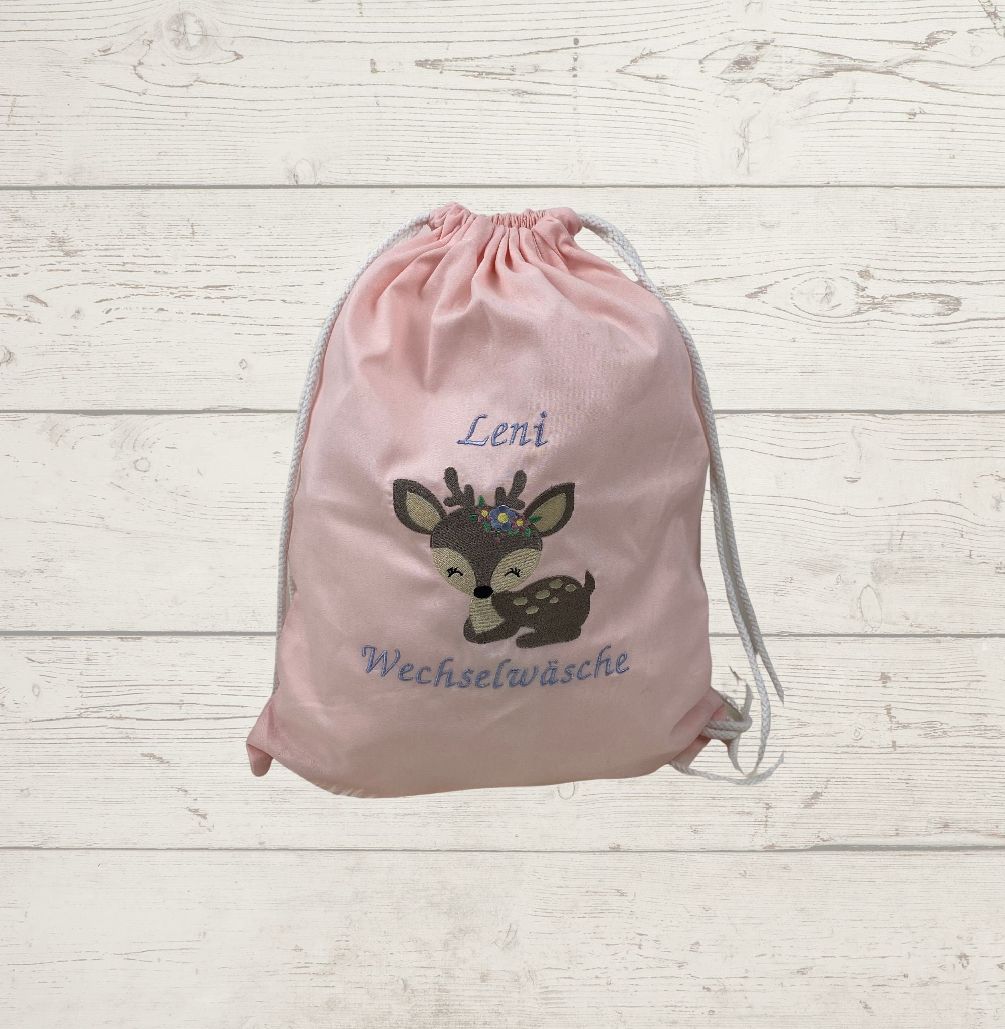 Kita Beutel mit Namen, Kita Tasche Mädchen, Wechselkleidung, Kindergarten Tasche mit Namen, Stoffbeutel personalisiert