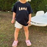 Personalisiertes besticktes T-Shirt mit Namen für Kinder, leuchtet im Dunkeln, Kinder T Shirt, Glow in the Dark, Kinder TShirt