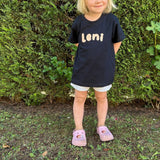 Personalisiertes besticktes T-Shirt mit Namen für Kinder, leuchtet im Dunkeln, Kinder T Shirt, Glow in the Dark, Kinder TShirt
