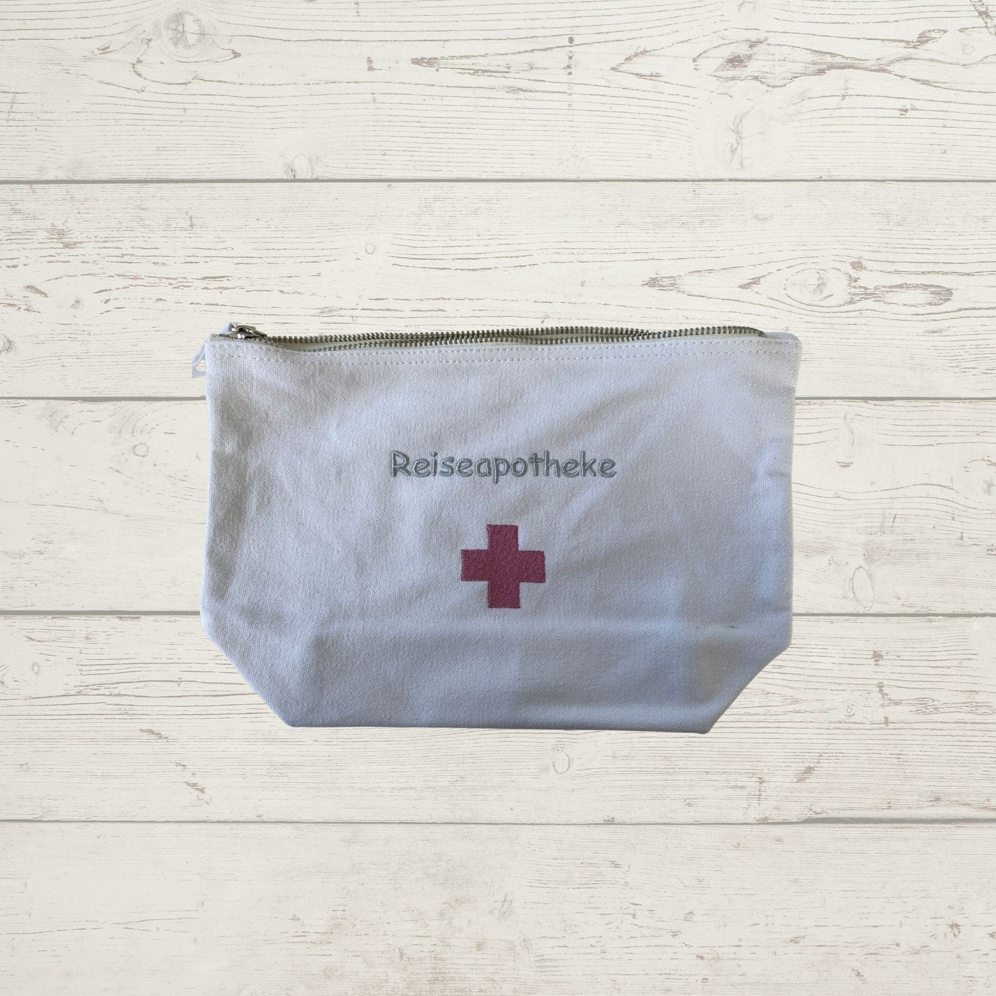 Reiseapotheke bestickte Kulturtasche, Erste Hilfe Tasche, Kosmetiktasche, Reiseapotheke, Medikamententasche