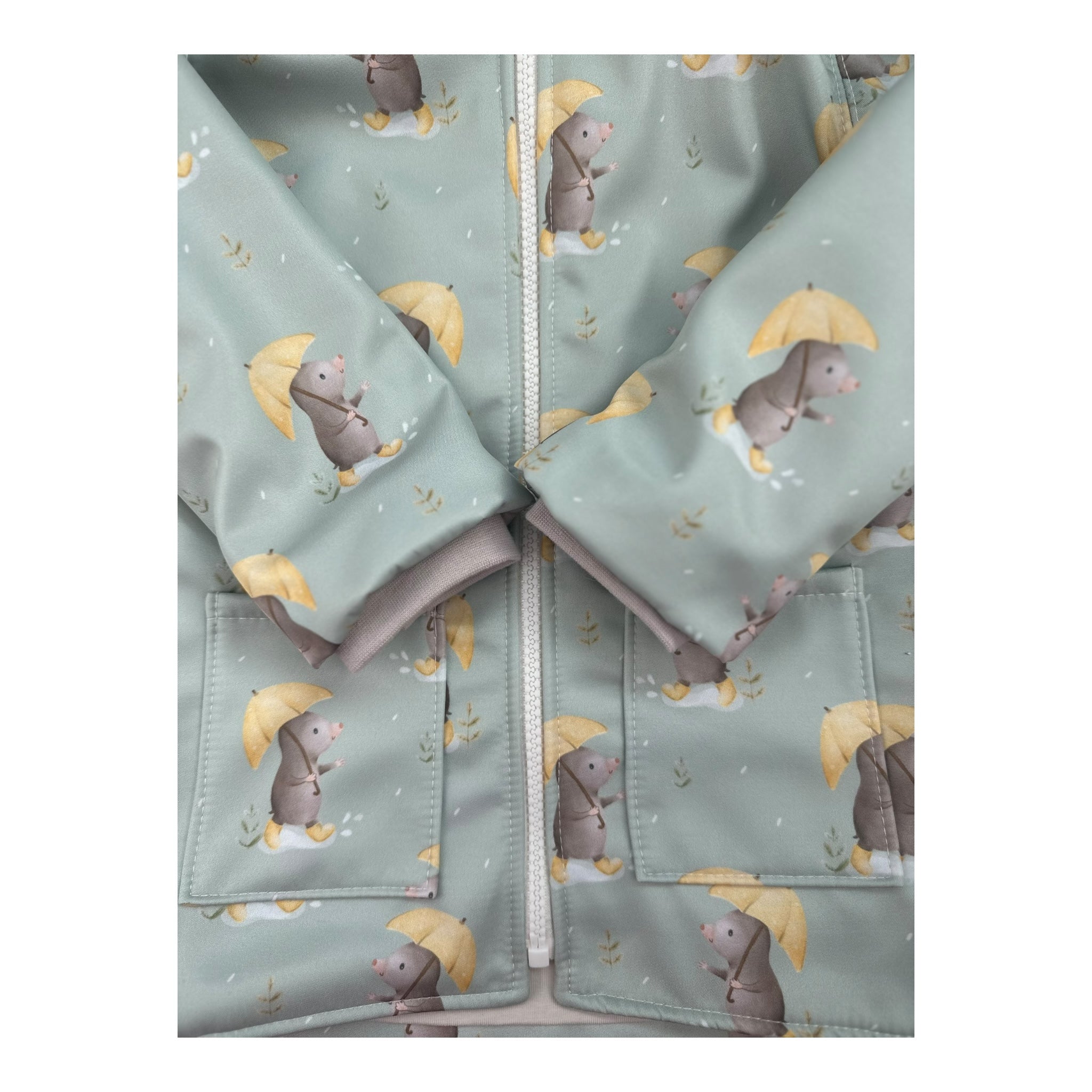 Innenliegende Bündchen Softshelljacke Maulwurf