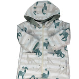 Softshelljacke Kinder, Regenjacke für Kinder, Matschjacke gefüttert, Kinderregenjacke mit Kapuze und Reißverschluss, Übergangsjacke Kinder