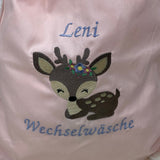 Kita Beutel mit Namen, Kita Tasche Mädchen, Wechselkleidung, Kindergarten Tasche mit Namen, Stoffbeutel personalisiert