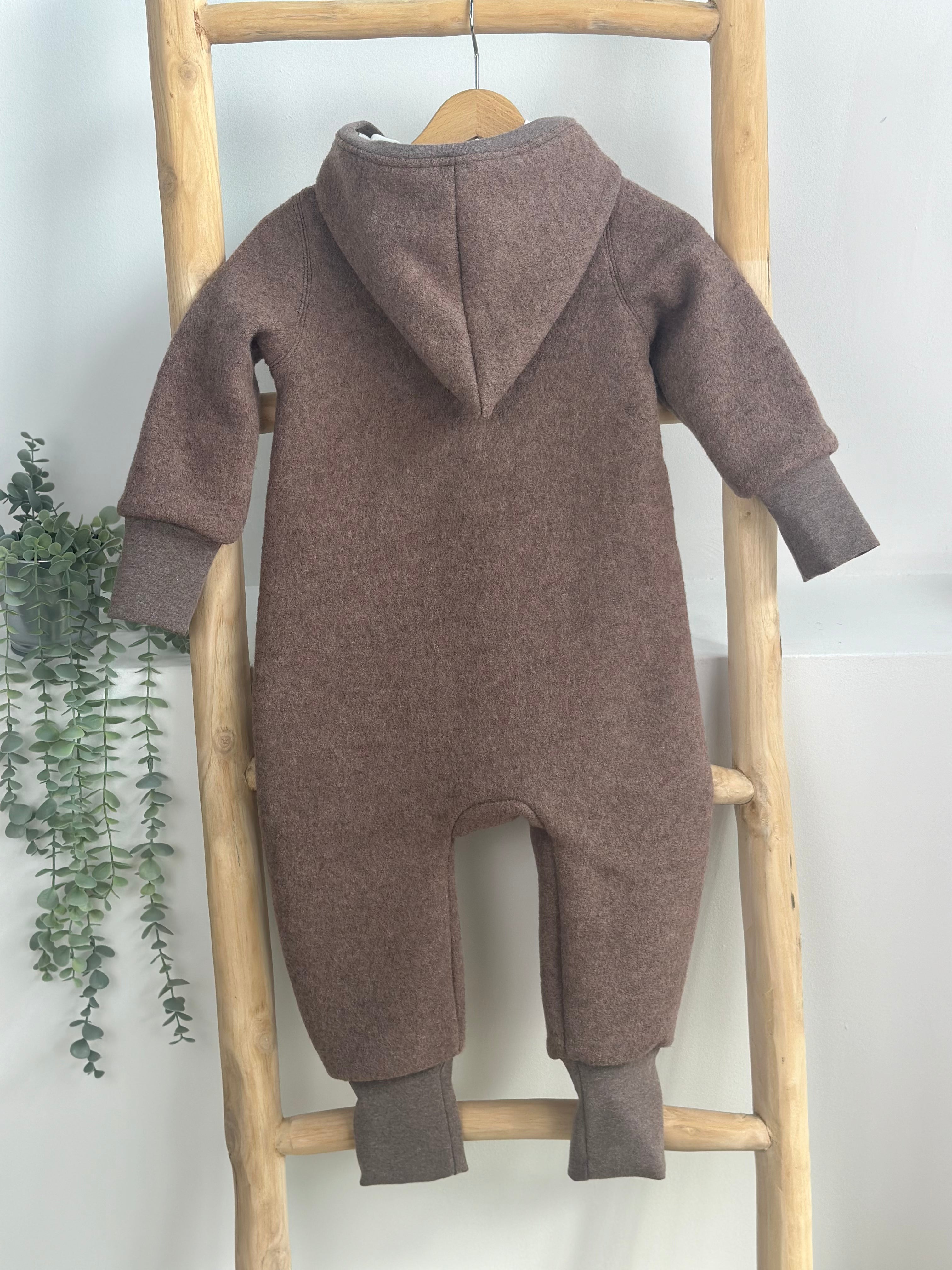 Wollwalk Overall mit Zipfelkapuze