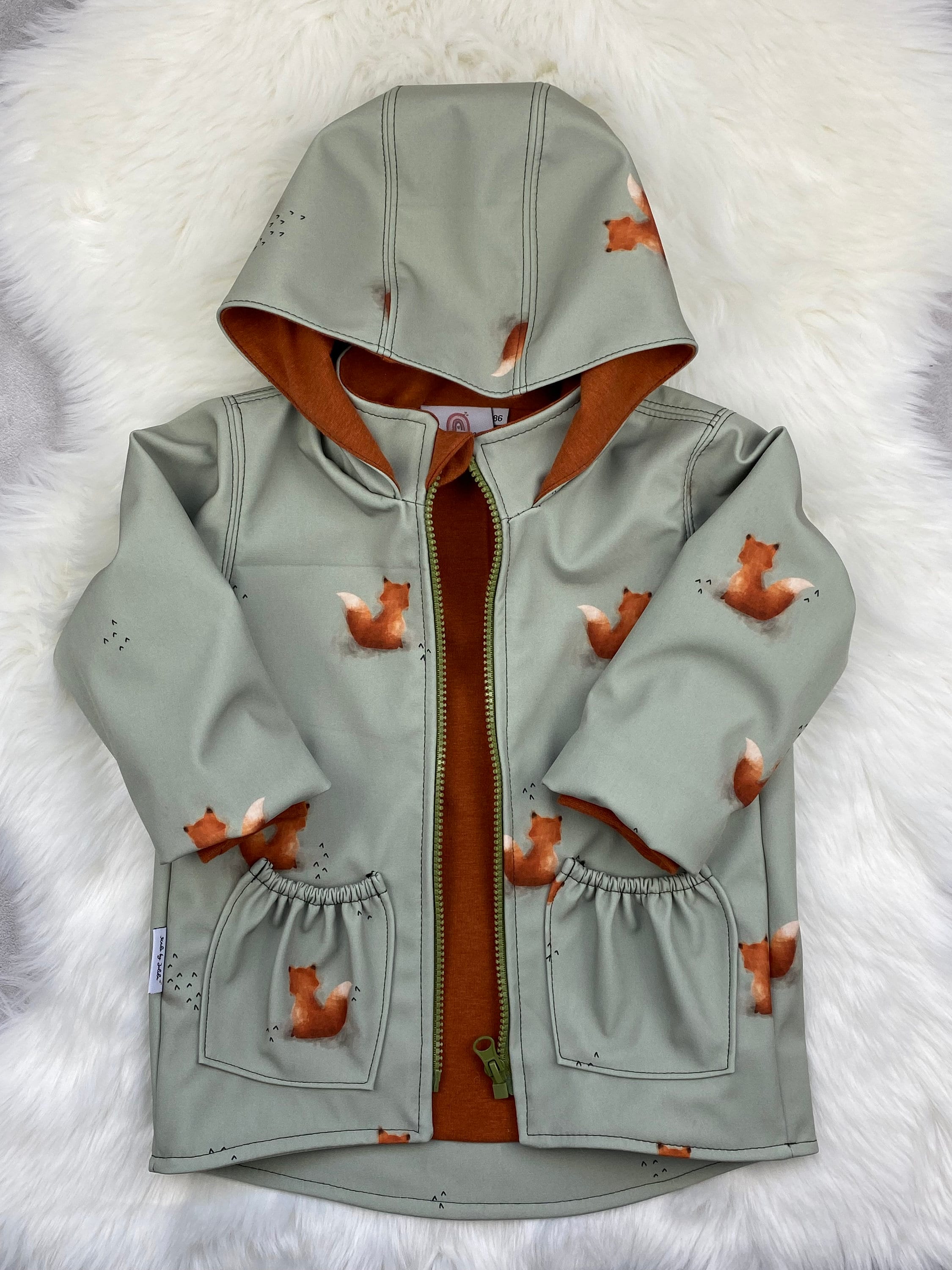 Regenjacke für Kinder / Softshelljacke für Kinder, Matschjacke, gefütterte Softshelljacke, Übergangsjacke für Kinder, Allwetterjacke Kinder