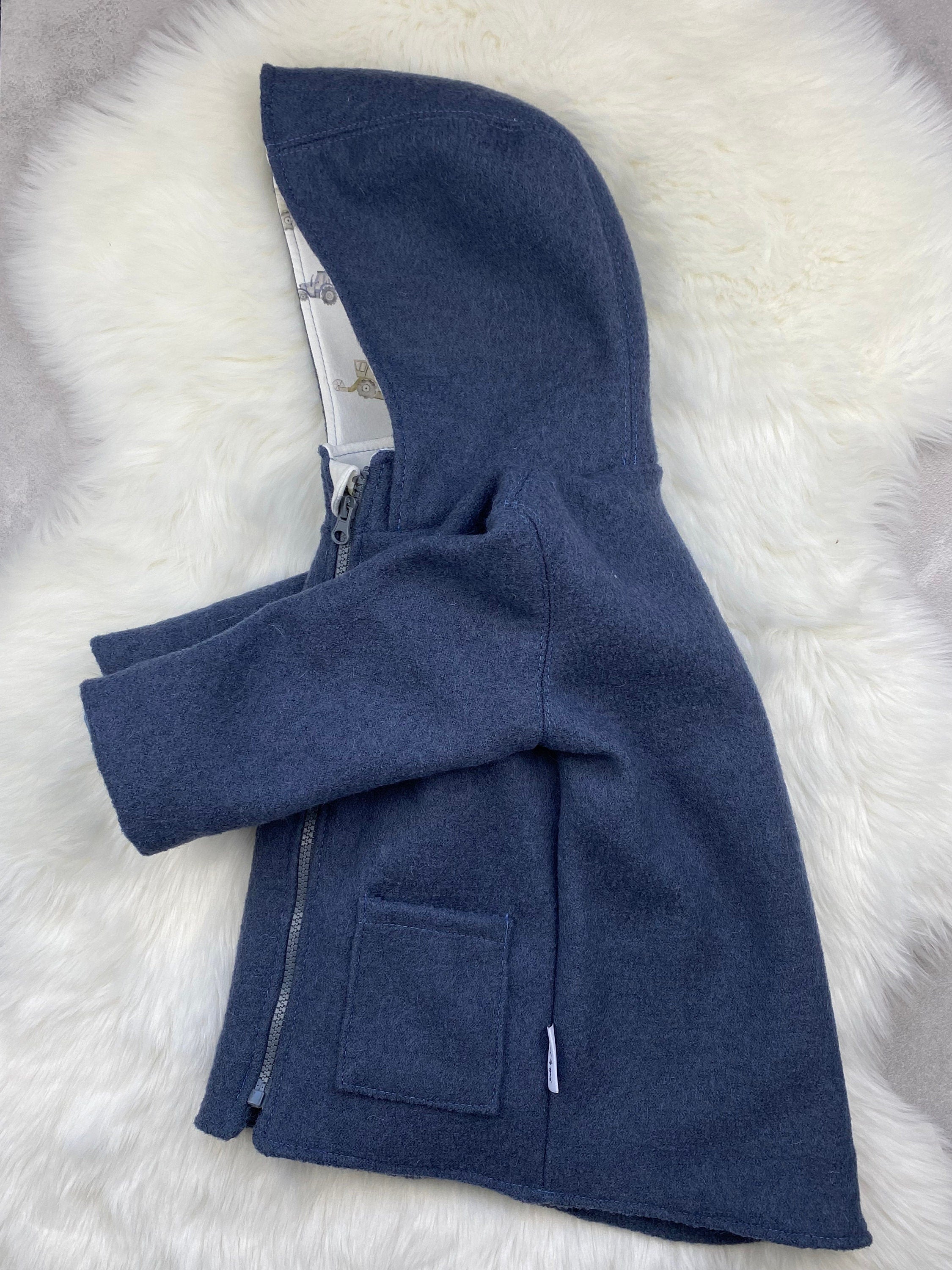 Walkjacke für Kinder, Wollwalkjacke Jungen, gefütterte Walkjacke Kinder, Walklodenjacke Kinder, Wolljacke für Kinder, Kinderjacke Winter