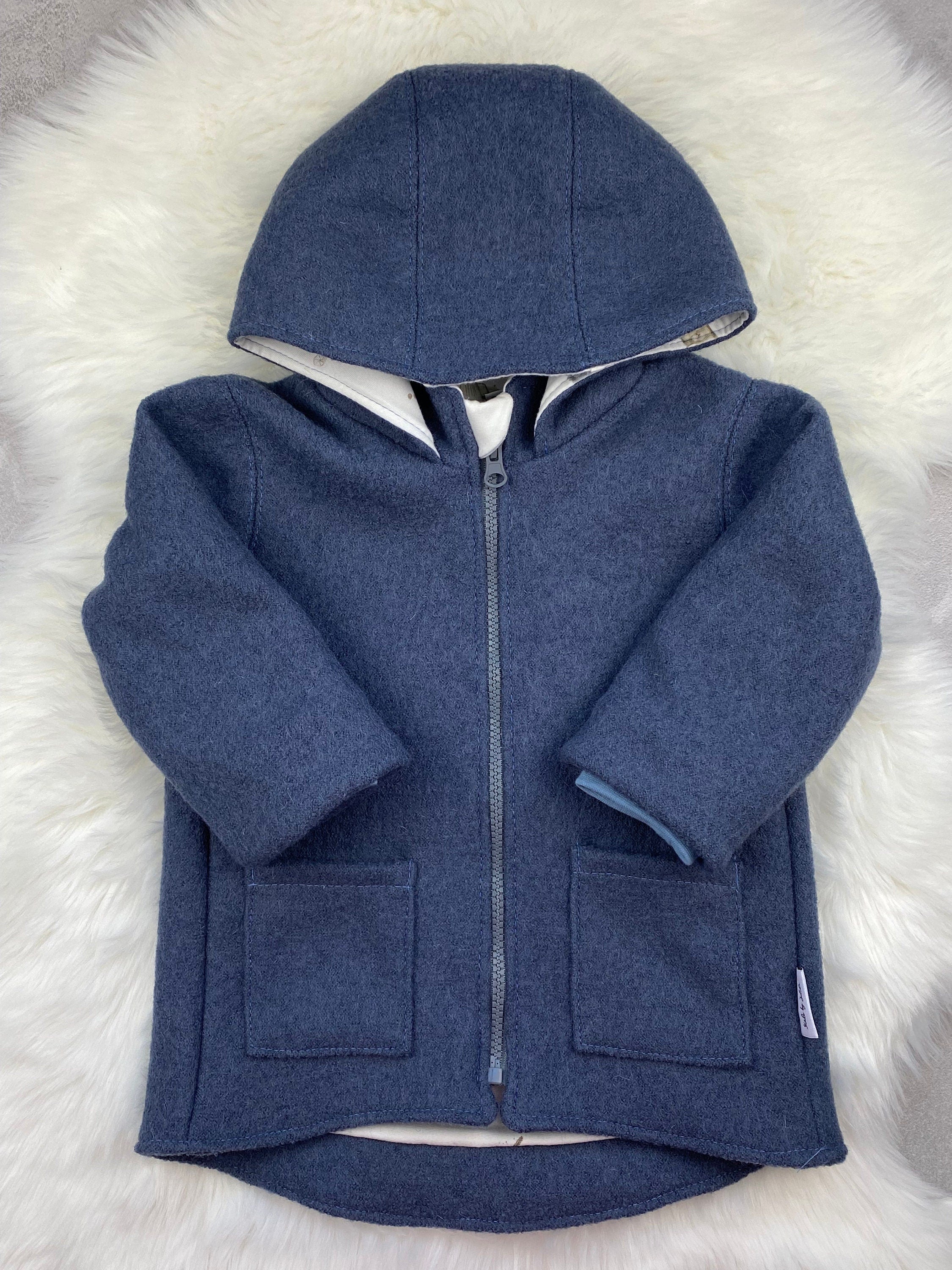 Walkjacke für Kinder, Wollwalkjacke Jungen, gefütterte Walkjacke Kinder, Walklodenjacke Kinder, Wolljacke für Kinder, Kinderjacke Winter