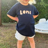 Personalisiertes besticktes T-Shirt mit Namen für Kinder, leuchtet im Dunkeln, Kinder T Shirt, Glow in the Dark, Kinder TShirt