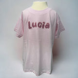 Personalisiertes besticktes T-Shirt mit Namen für Kinder, Geburtstags-Shirts mit Namen, T Shirt mit Glitzer, Geschenkidee für Kinder