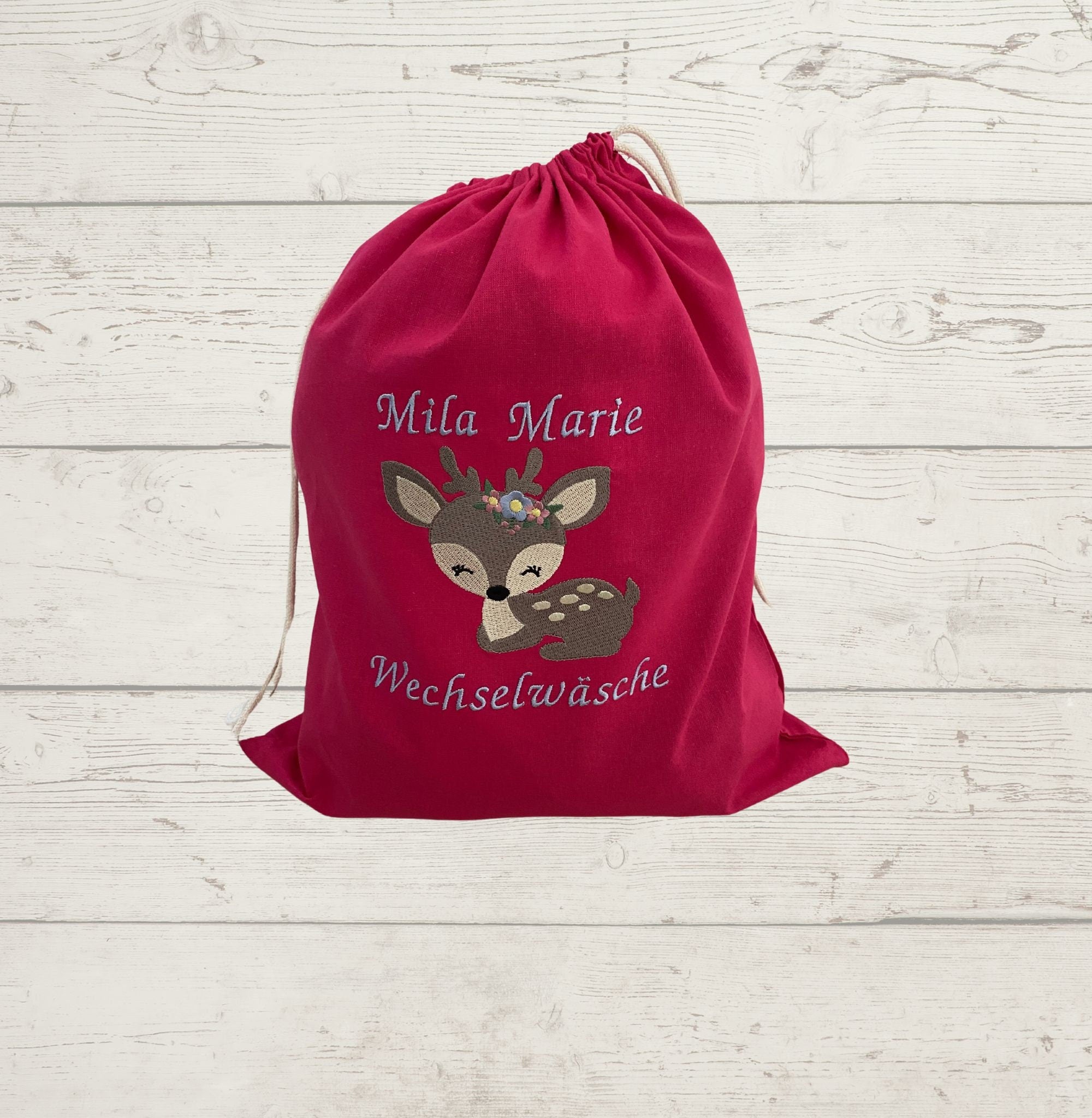 Kita Beutel mit Namen, Kita Tasche Mädchen, Wechselkleidung, Kindergarten Tasche mit Namen, Stoffbeutel personalisiert