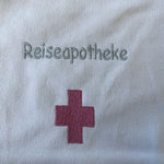 Reiseapotheke bestickte Kulturtasche, Erste Hilfe Tasche, Kosmetiktasche, Reiseapotheke, Medikamententasche