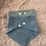 Baby Musselin Halstuch | Dreieckstuch mit Druckknöpfen & hoher Saugfähigkei