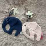 Personalisiertes Elefanten Schnullertuch mit Namen – Kuscheltuch aus 100% Baumwolle