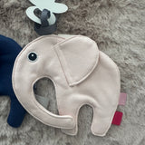 Personalisiertes Elefanten Schnullertuch mit Namen – Kuscheltuch aus 100% Baumwolle