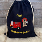 Kita Beutel mit Namen, Stoffbeutel personalisiert, personalisierter Turnbeutel, Beutel Wechselwäsche,Turnbeutel mit Namen bestickt