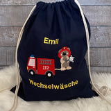 Kita Beutel mit Namen, Stoffbeutel personalisiert, personalisierter Turnbeutel, Beutel Wechselwäsche,Turnbeutel mit Namen bestickt