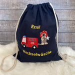 Kita Beutel mit Namen, Stoffbeutel personalisiert, personalisierter Turnbeutel, Beutel Wechselwäsche,Turnbeutel mit Namen bestickt