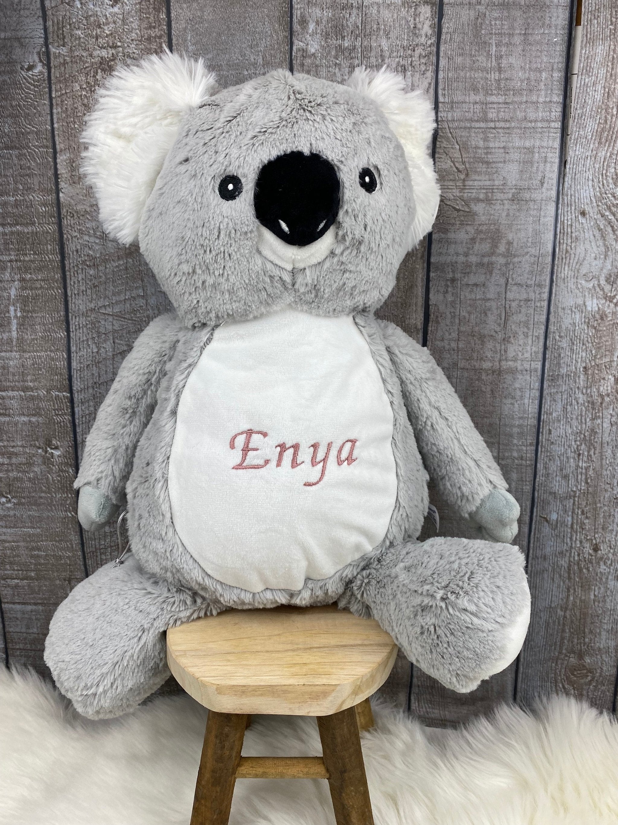 Koala personalisiertes Kuscheltier bestickt mit Namen, Geschenk zur Geburt, Taufe, Geburtstag, Taufgeschenk Koala