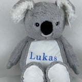 Koala personalisiertes Kuscheltier bestickt mit Namen, Geschenk zur Geburt, Taufe, Geburtstag, Taufgeschenk Koala