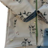 Gefütterte Bio-Softshelljacke mit Eselmuster – Wind- & Wetterfest