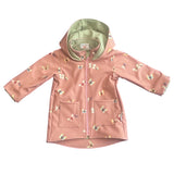 Softshell-Allwetterjacke „Schmetterling“ in Altrosa – Windfest mit Jerseyfutter & Kapuze