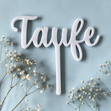 Tortenstecker Taufe – moderner Cake Topper für deine Tauftorte
