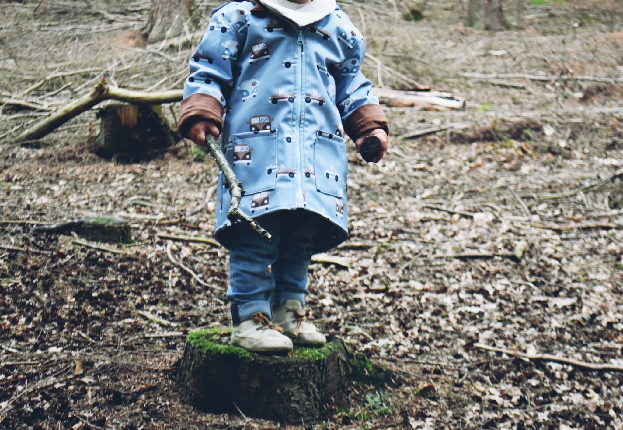 Softshelljacke Auto in Blau
