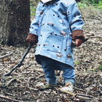 Softshelljacke Auto in blau mit Taschen