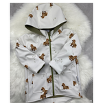 Softshelljacke für Kinder in Weiß mit Ponys 