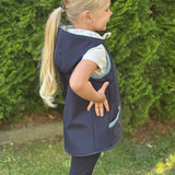 Softshellweste für Kinder, gefüttert mit Kapuze und Taschen