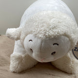 Personalisiertes Kuschelkissen, Schmusekissen Lamm, Geburtskissen, Kuscheltier mit Namen, Taufgeschenk personalisiert, Kuschelkissen Schaf