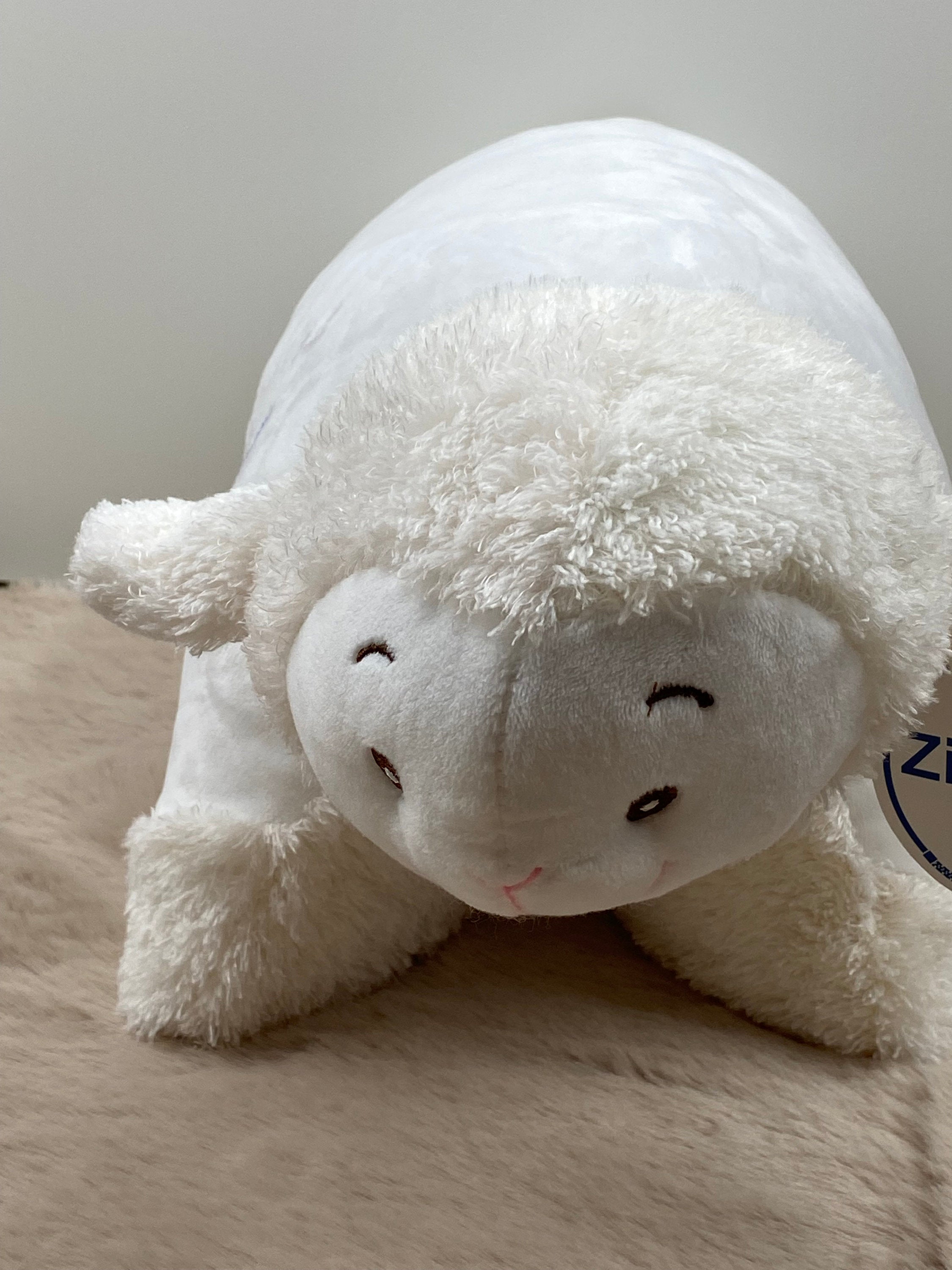 Personalisiertes Kuschelkissen, Schmusekissen Lamm, Geburtskissen, Kuscheltier mit Namen, Taufgeschenk personalisiert, Kuschelkissen Schaf