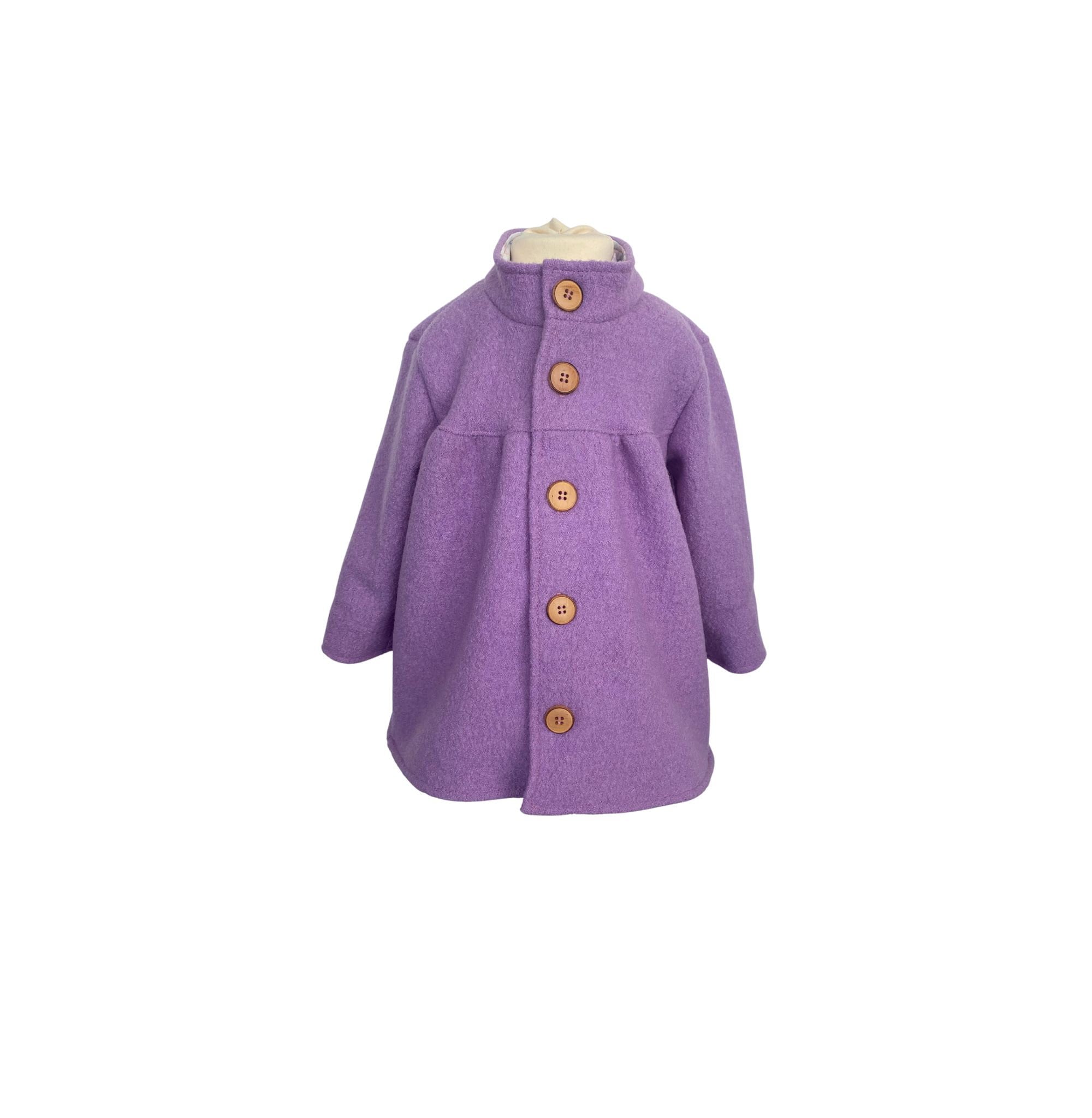 Wollwalkmantel für Mädchen, Wollwalk Jacke Kinder, Walkjacke Kinder , Winterjacke für Mädchen, Jacke mit Stehkragen, Übergangsjacke Kinder