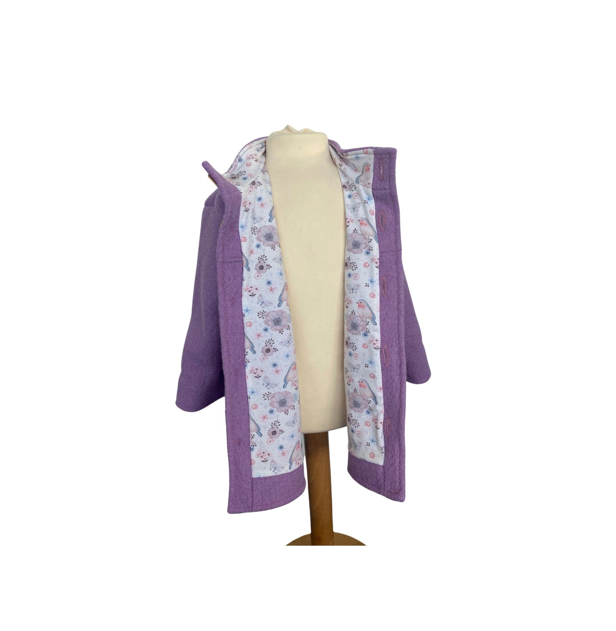 Wollwalkmantel für Mädchen, Wollwalk Jacke Kinder, Walkjacke Kinder , Winterjacke für Mädchen, Jacke mit Stehkragen, Übergangsjacke Kinder