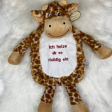 Personalisierte Wärmflasche, Wärmflasche personalisiert, personalisierte Wärmflasche, kuschelige Wärmflasche, Wärmflaschenbezug Giraffe