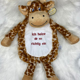 Personalisierte Wärmflasche, Wärmflasche personalisiert, personalisierte Wärmflasche, kuschelige Wärmflasche, Wärmflaschenbezug Giraffe