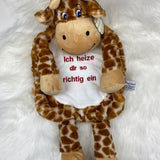 Personalisierte Wärmflasche, Wärmflasche personalisiert, personalisierte Wärmflasche, kuschelige Wärmflasche, Wärmflaschenbezug Giraffe