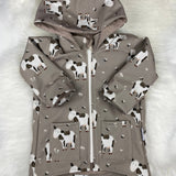 Softshell Regenjacke für Kinder gefüttert, Kinderregenjacke mit Kapuze und Reißverschluss,Softshelljacke Kinder, Übergangsjacke Kinder