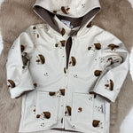 Softshell Jacke für Kinder, Regenjacke Kinder, Softshelljacke mit Kapuze und Kragen, Regenjacke gefüttert,mit passender Mütze
