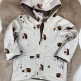 Softshell Jacke für Kinder, Regenjacke Kinder, Softshelljacke mit Kapuze und Kragen, Regenjacke gefüttert,mit passender Mütze