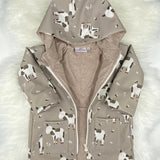 Softshell Regenjacke für Kinder gefüttert, Kinderregenjacke mit Kapuze und Reißverschluss,Softshelljacke Kinder, Übergangsjacke Kinder